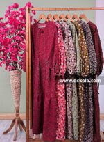 پیراهن نخی پفکی گلدار - تصویر 6