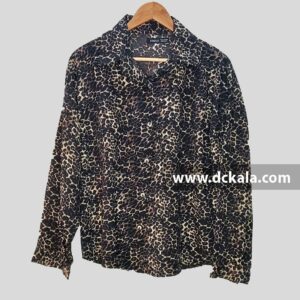 شومیز پلنگی نگینی (کرم)