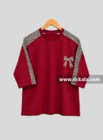 ست تیشرت باکسی پاپیون پلنگی - تصویر 6